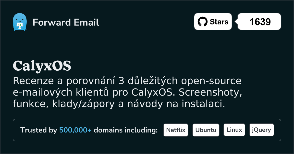 3 důležití open source e-mailoví klienti pro CalyxOS 2026