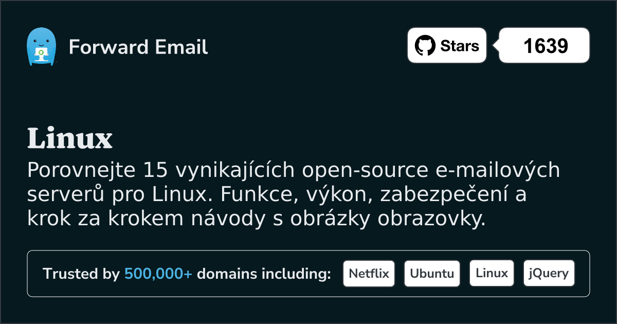 15 vynikajících open source e-mailových serverů pro Linux 2026