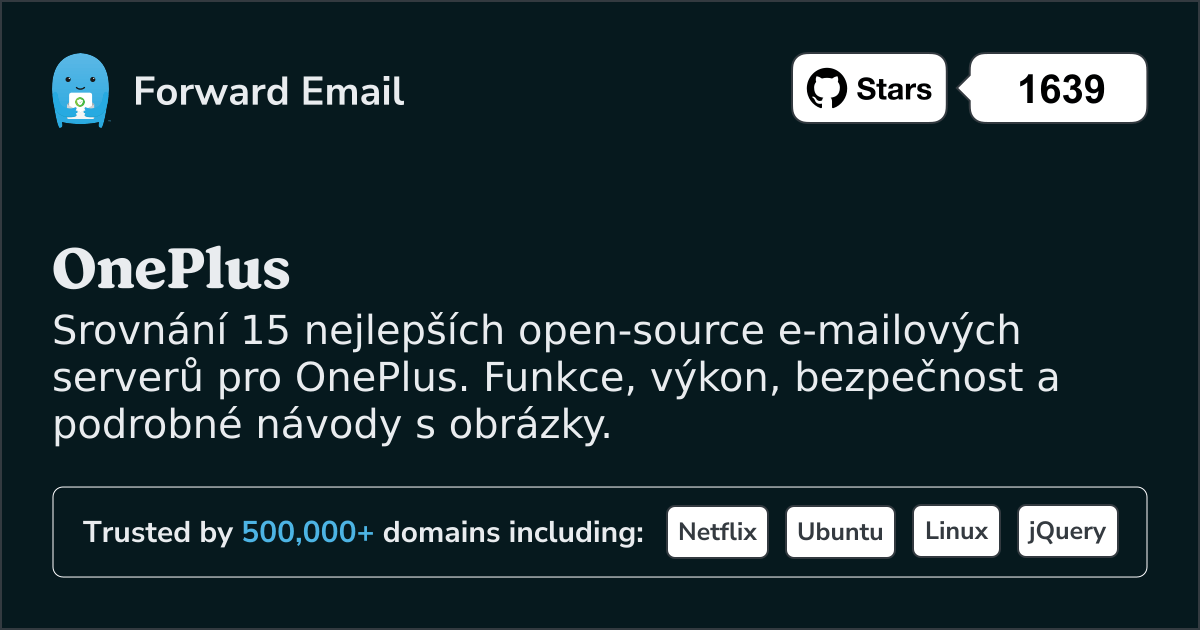 15 nejlepších open source e-mailových serverů pro OnePlus 2026
