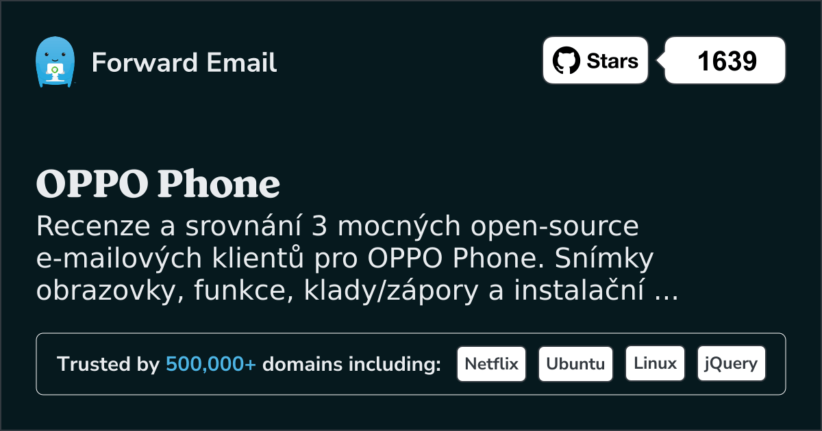 3 mocné open source e-mailové klienty pro OPPO Phone 2026
