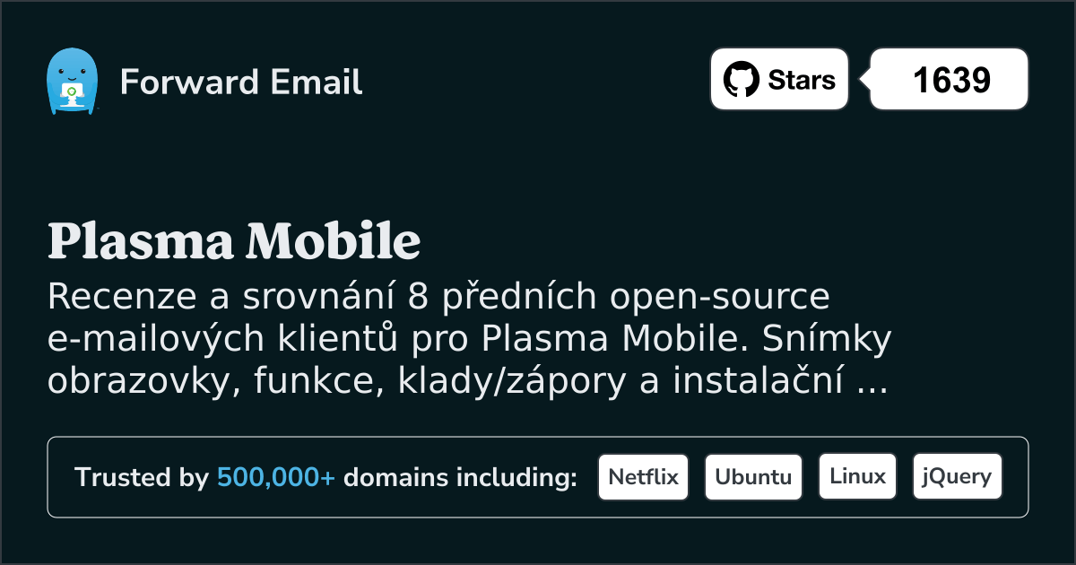 8 předních open source e-mailových klientů pro Plasma Mobile 2026