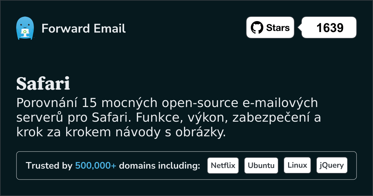 15 mocných open source e-mailových serverů pro Safari 2026
