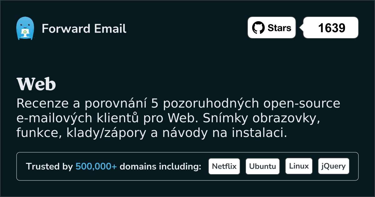5 pozoruhodných open source e-mailových klientů pro Web 2026