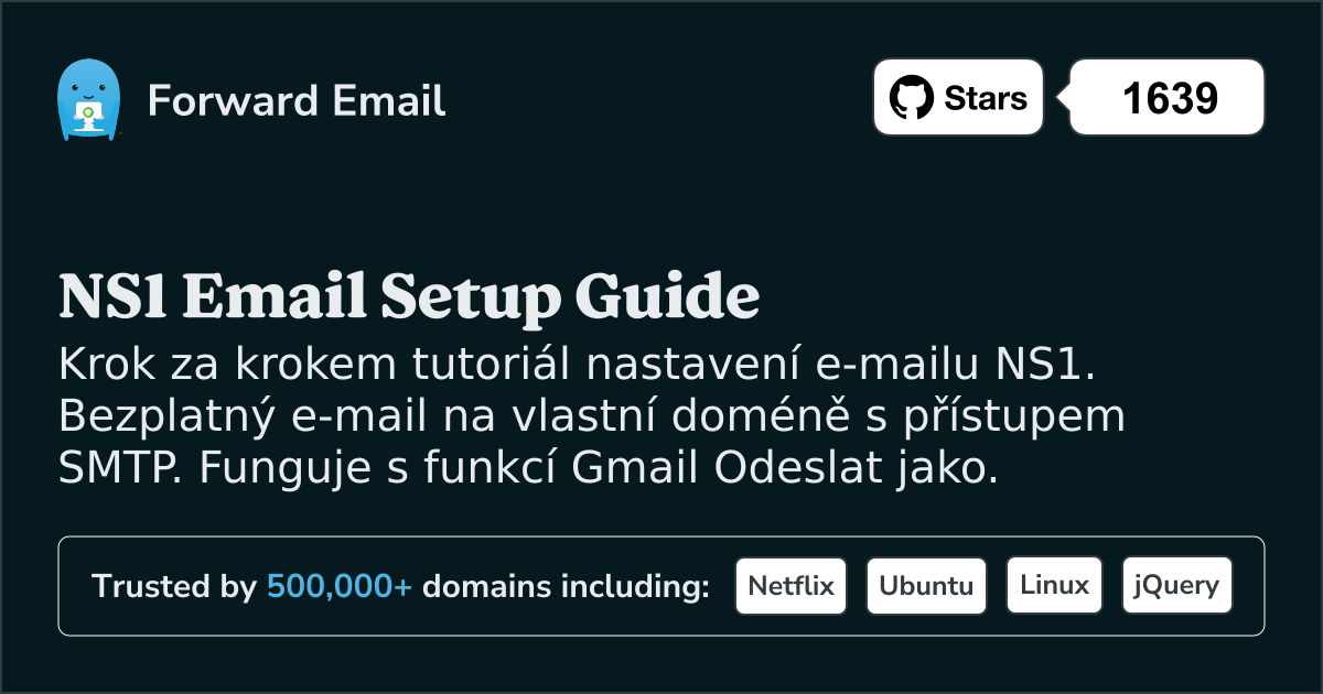 Jak nastavit e-mail pomocí NS1