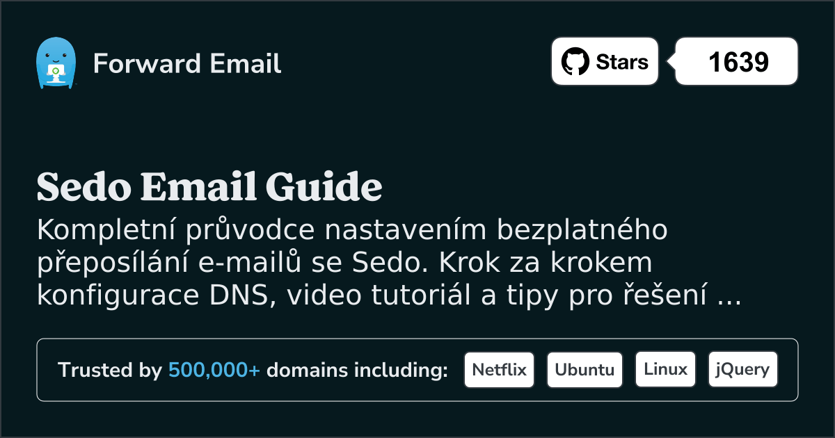 Jak nastavit e-mail pomocí Sedo