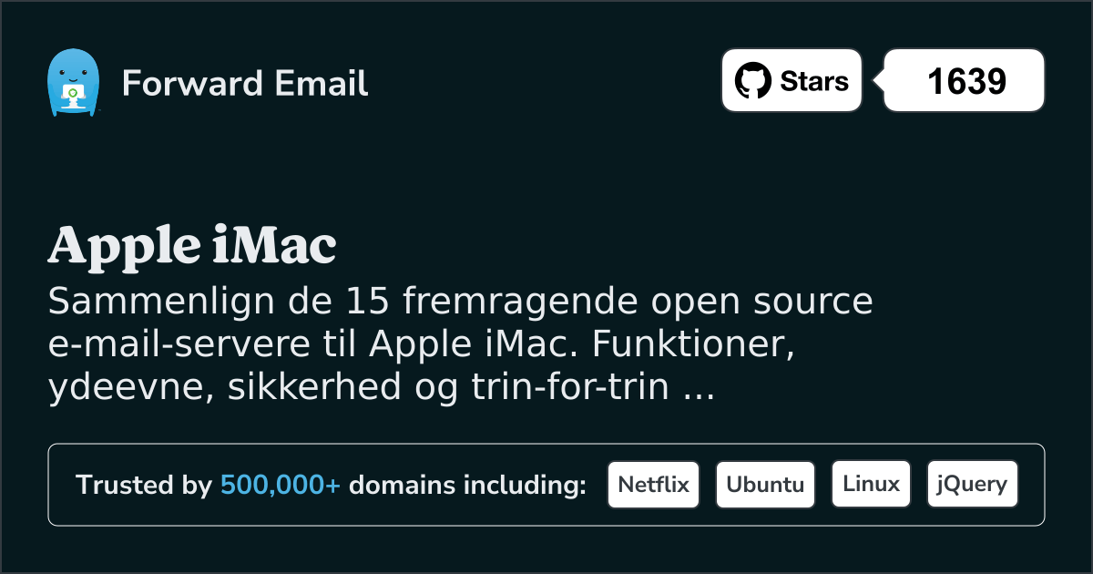 15 fremragende open source e-mailservere til Apple iMac 2026