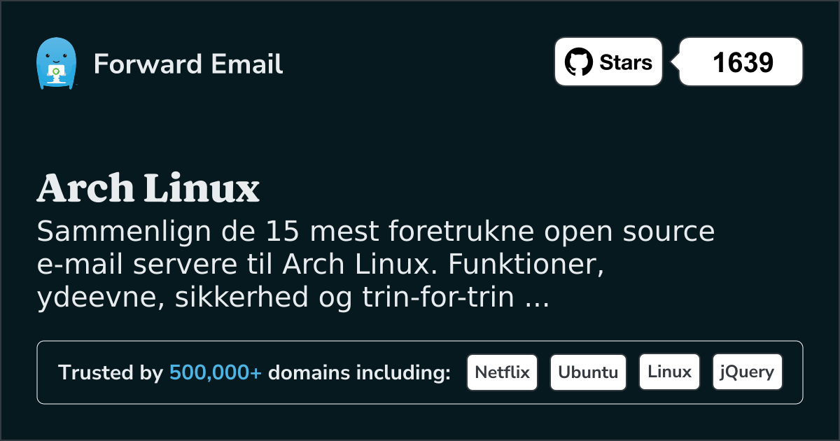 15 foretrukne open source e-mailservere til Arch Linux 2026