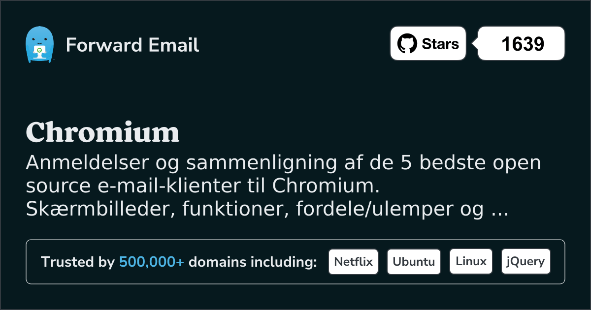 5 bedste open source e-mailklienter til Chromium 2026