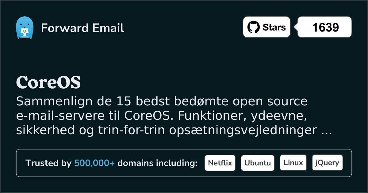 15 topbedømte open source e-mailservere til CoreOS 2026
