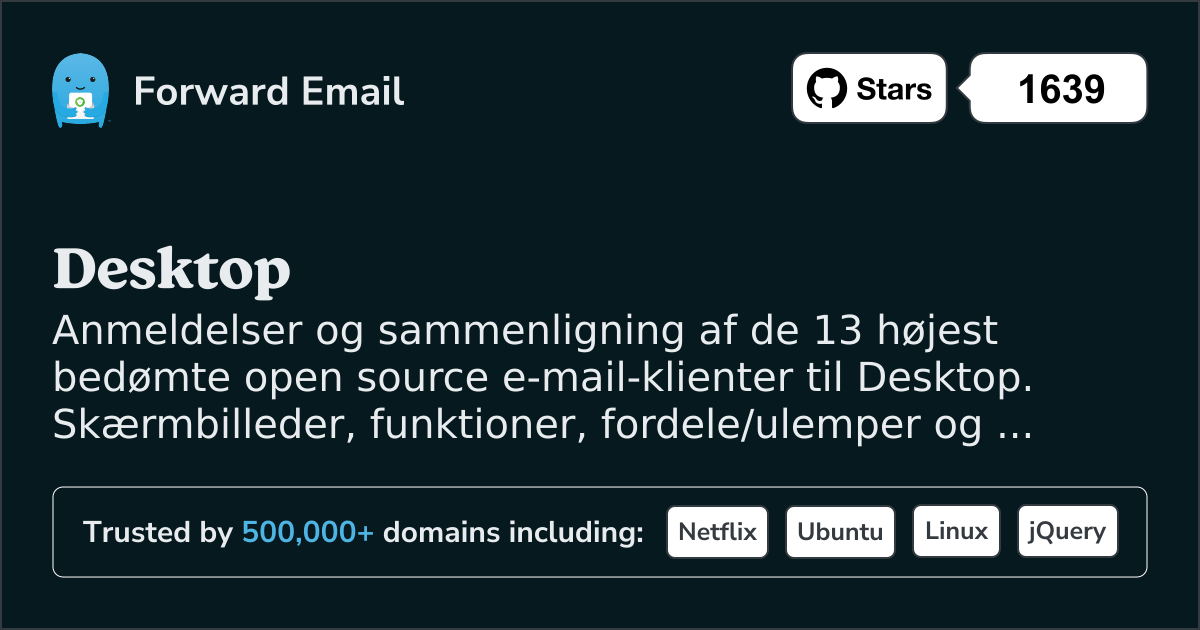 13 højest bedømte open source e-mailklienter til Desktop 2026