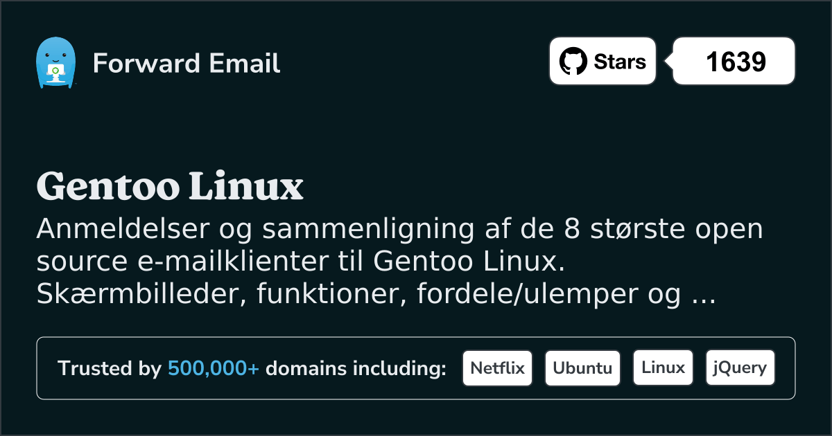 8 Bedste Open Source Email Klienter for Gentoo Linux 2026