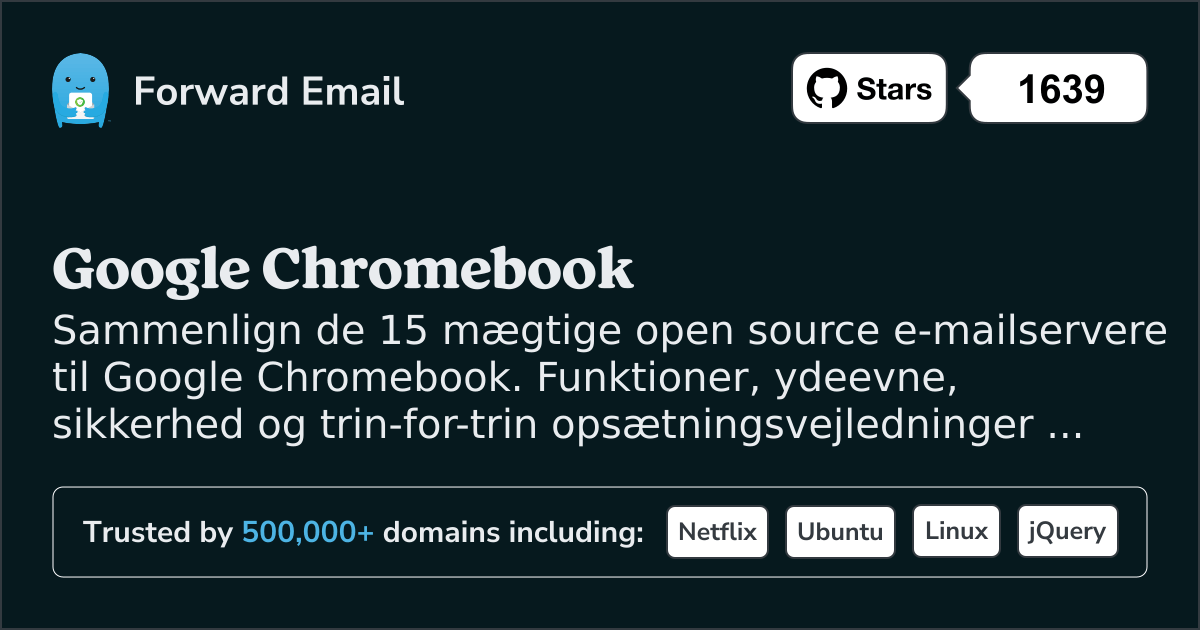 15 Kraftfulde Open Source Email Servere for Google Chromebook 2026