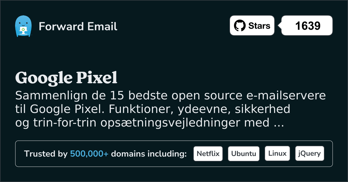 15 Bedste Open Source Email Servere for Google Pixel 2026