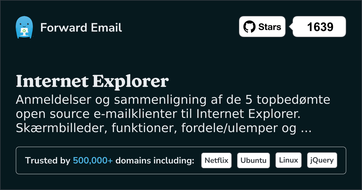 5 Topvurderede Open Source Email Klienter for Internet Explorer 2026