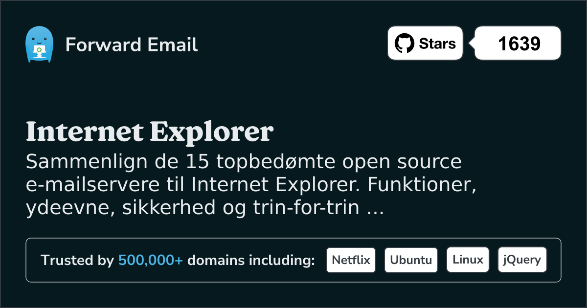 15 Topvurderede Open Source Email Servere for Internet Explorer 2026