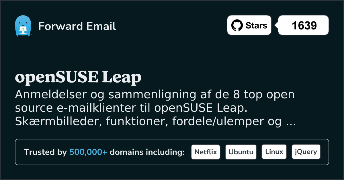 8 Top Open Source Email Klienter for openSUSE Leap 2026