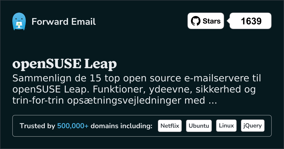 15 Top Open Source Email Servere for openSUSE Leap 2026