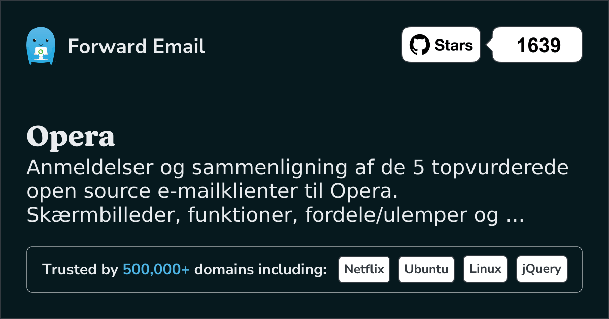 5 Topvurderede Open Source Email Klienter for Opera 2026