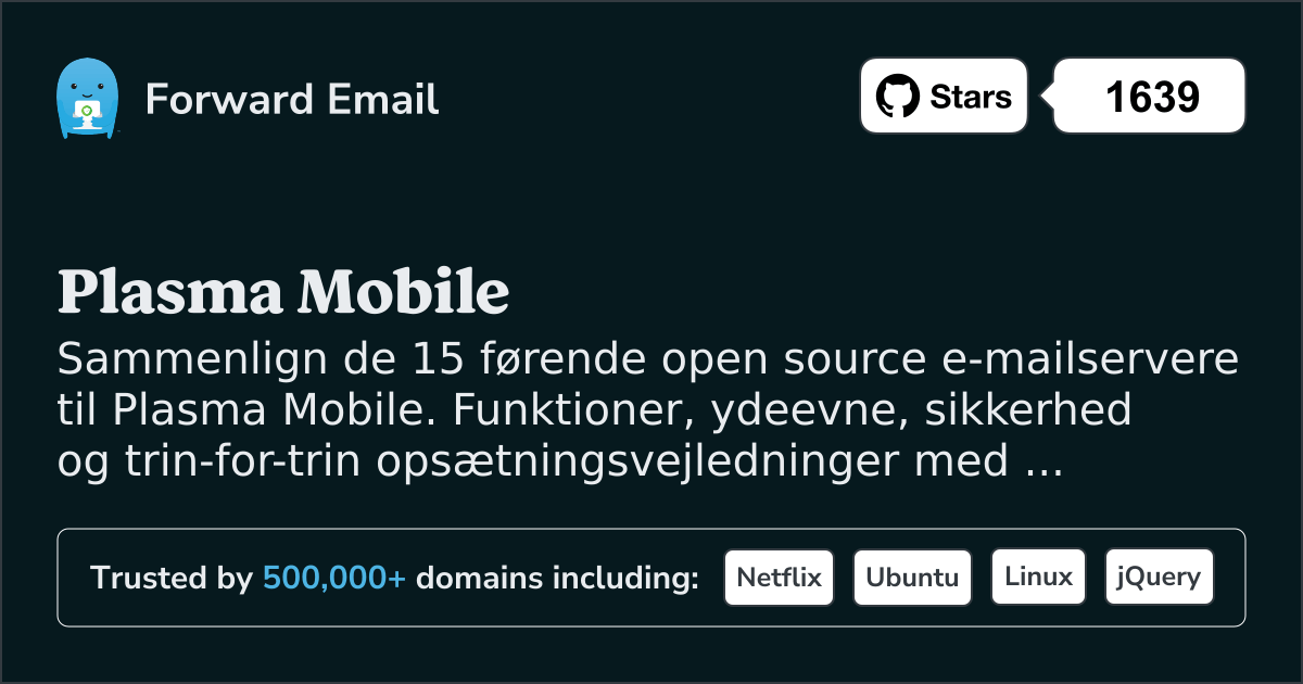 15 Ledende Open Source Email Servere for Plasma Mobile 2026
