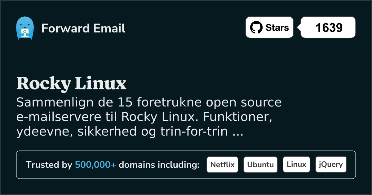 15 Foretrukne Open Source Email Servere for Rocky Linux 2026