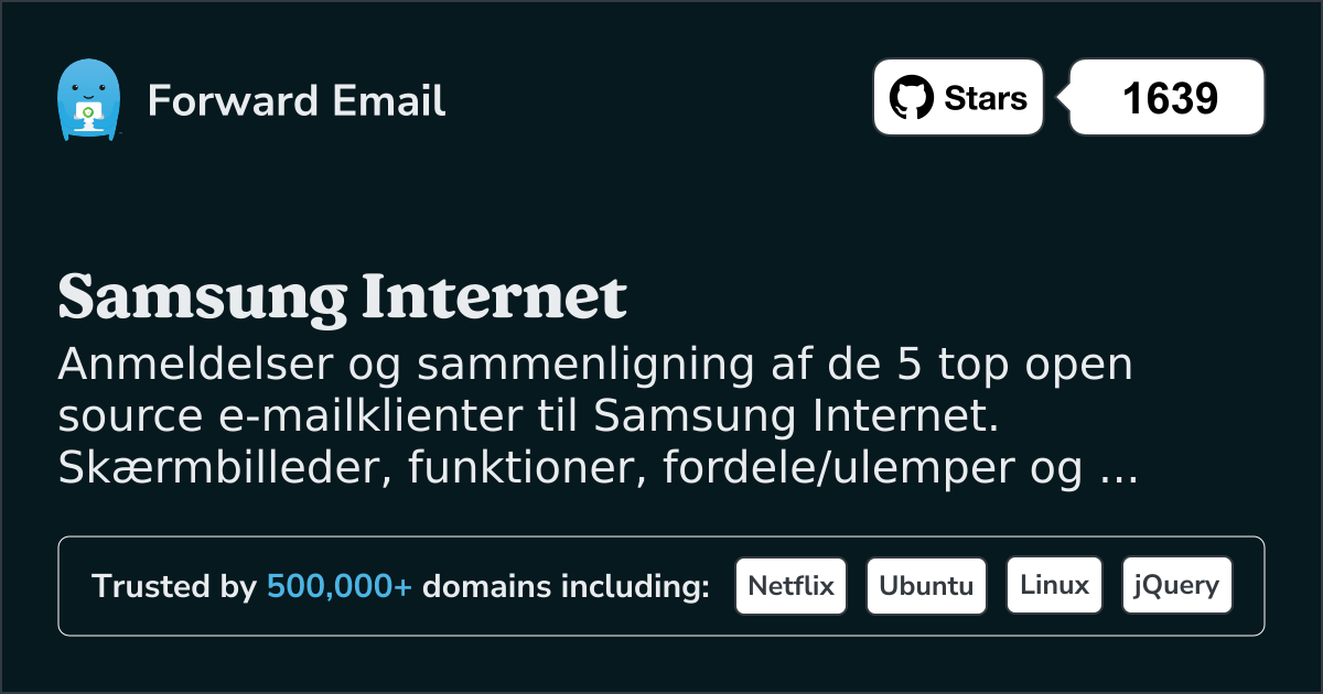 5 Top Open Source Email Klienter for Samsung Internet 2026