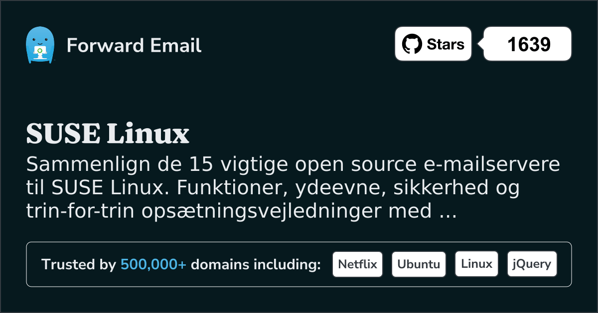 15 Vigtige Open Source Email Servere for SUSE Linux 2026