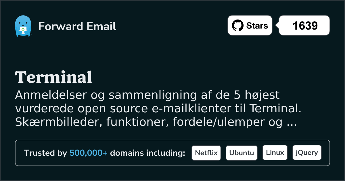 5 Højst Bedømte Open Source Email Klienter for Terminal 2026