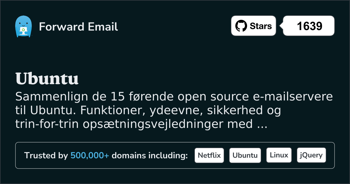 15 Ledende Open Source Email Servere for Ubuntu 2026