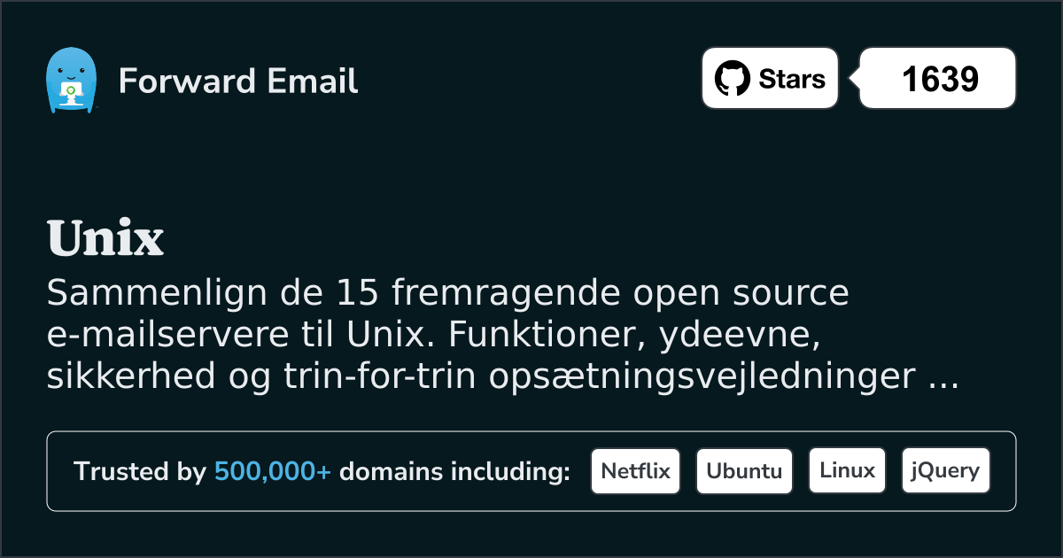 15 Fremragende Open Source Email Servere for Unix 2026