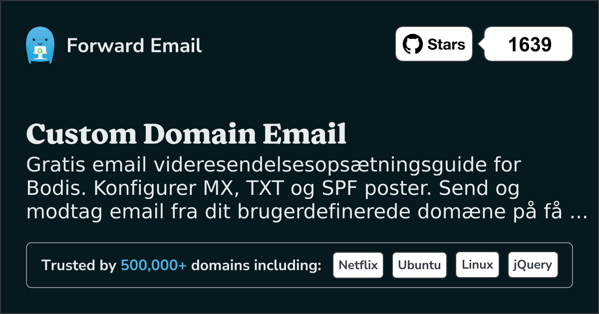 Sådan opsætter du e-mail med Bodis