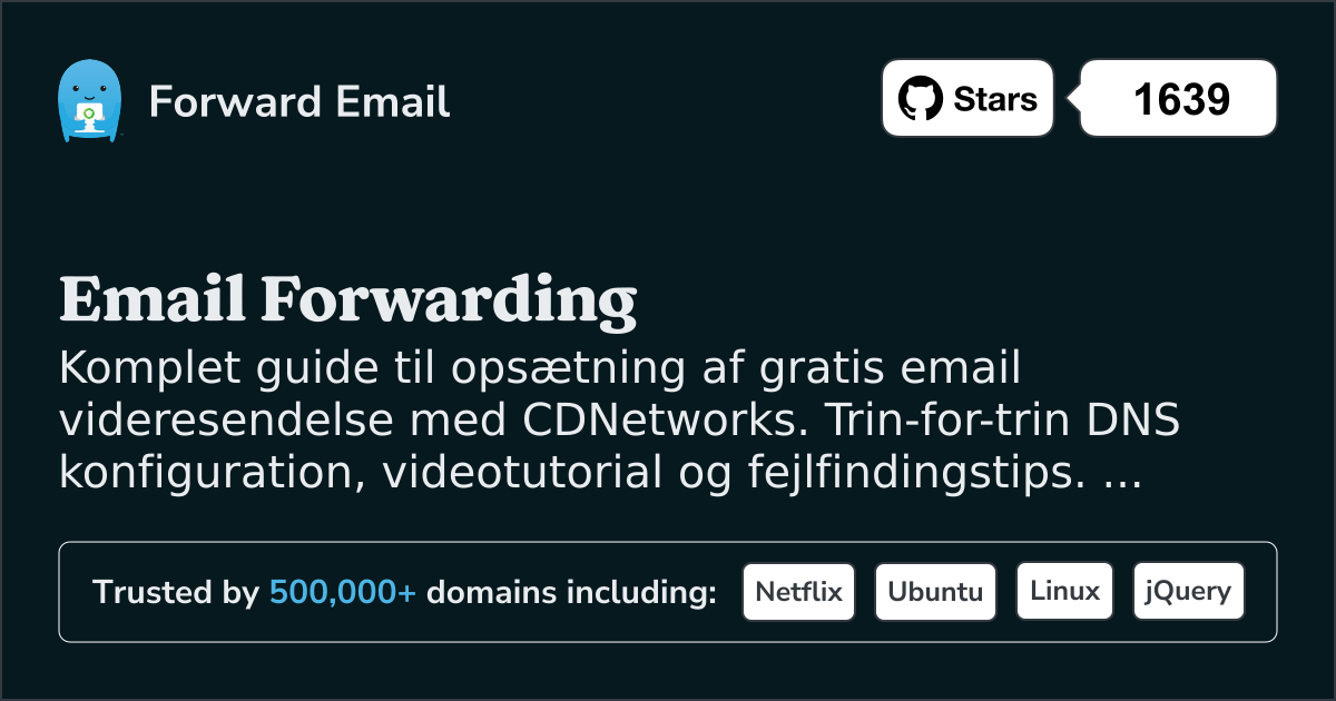 Sådan opsætter du e-mail med CDNetworks