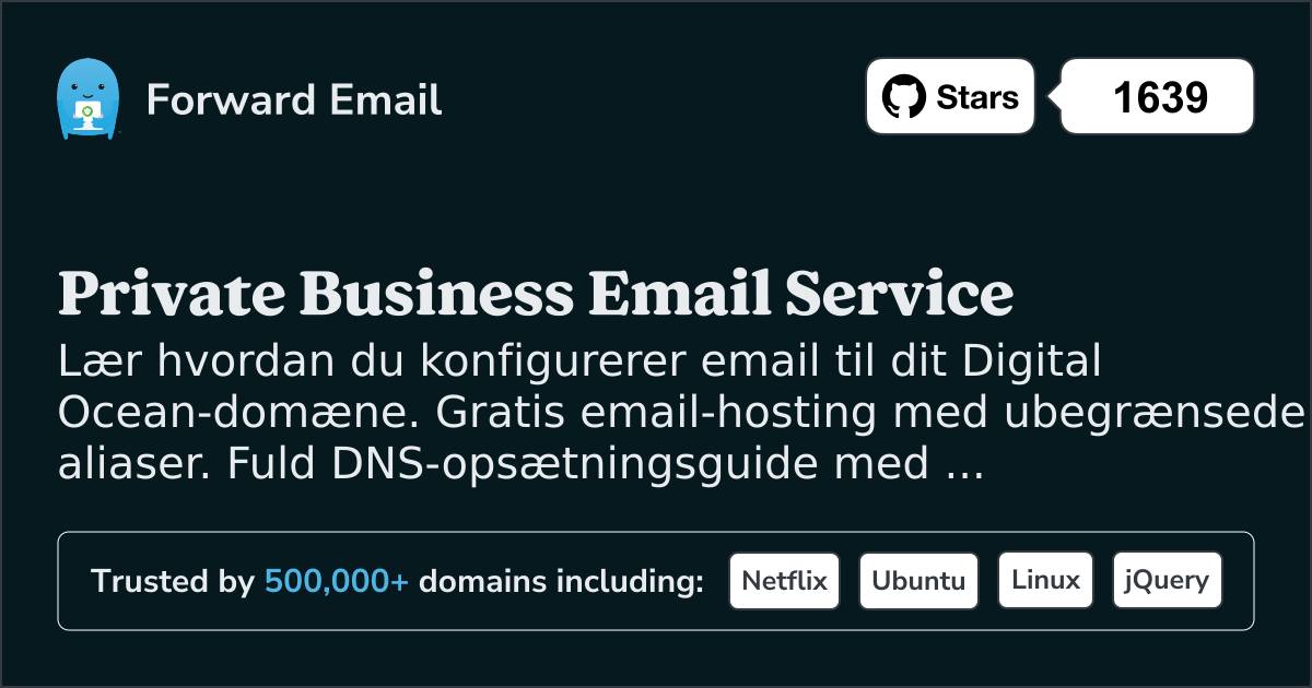 Sådan opsætter du e-mail med Digital Ocean
