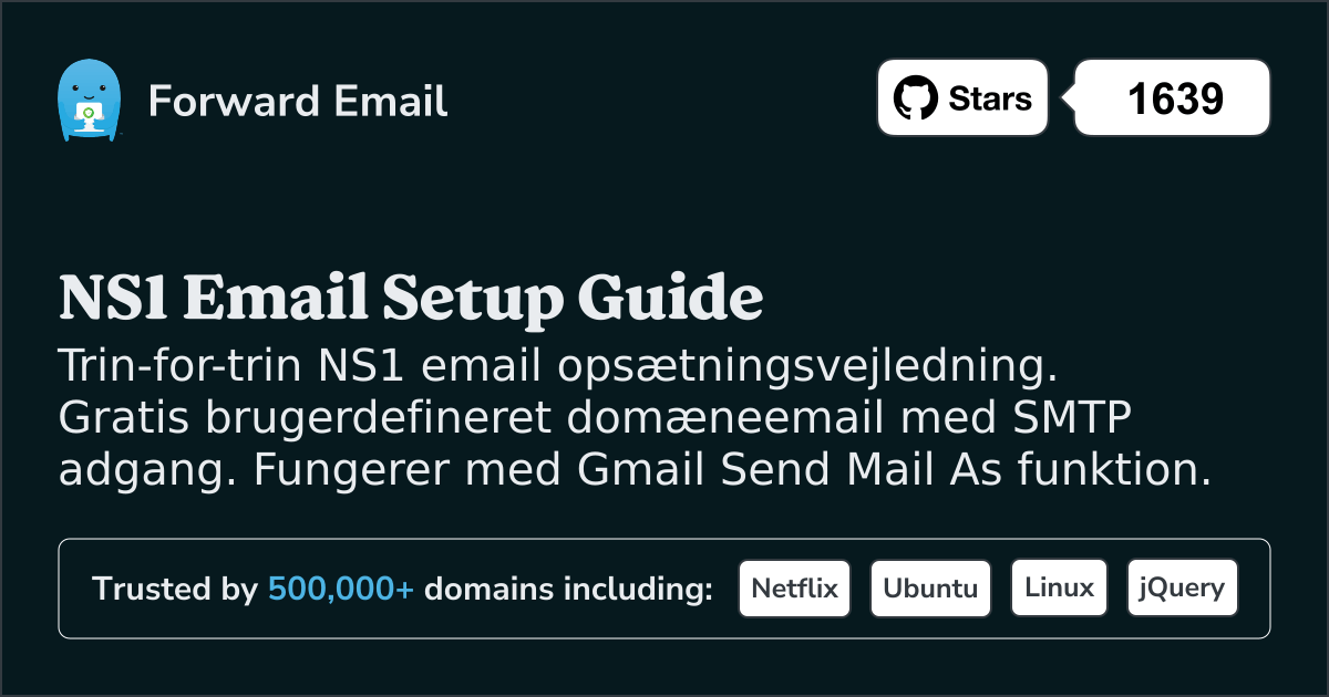 Sådan opsætter du e-mail med NS1