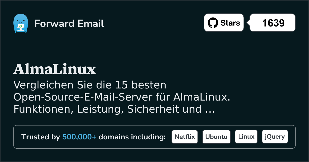 15 Beste Open-Source-E-Mail-Server für AlmaLinux 2026