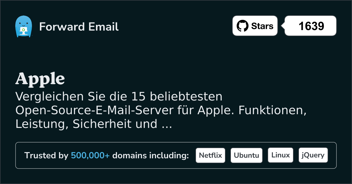 15 Beliebteste Open-Source-E-Mail-Server für Apple 2026