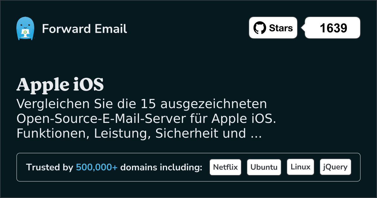 15 Ausgezeichnete Open-Source-E-Mail-Server für Apple iOS 2026