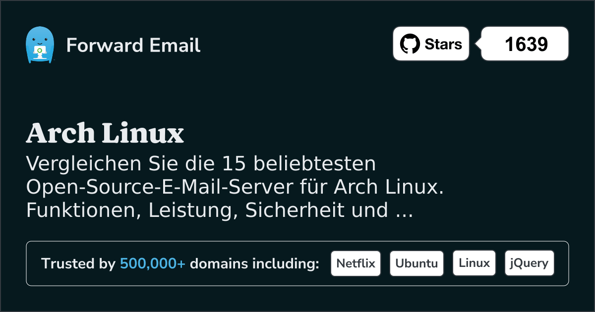 15 Beliebte Open-Source-E-Mail-Server für Arch Linux 2026
