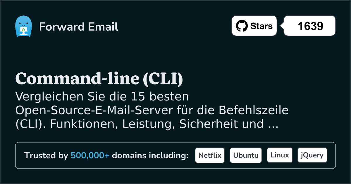15 Top Open-Source-E-Mail-Server für Command-line (CLI) 2026