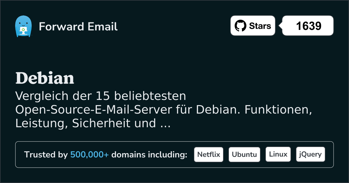 15 Beliebteste Open-Source-E-Mail-Server für Debian 2026
