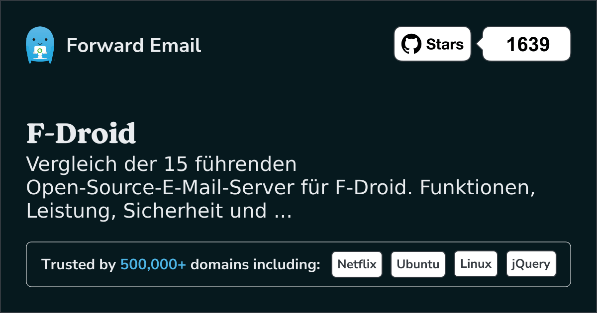 15 Führende Open Source E-Mail-Server für F-Droid 2026