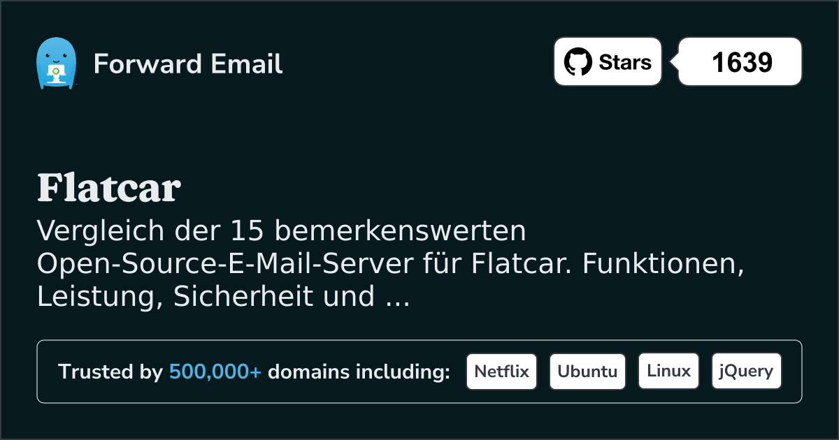 15 Bemerkenswerte Open Source E-Mail-Server für Flatcar 2026