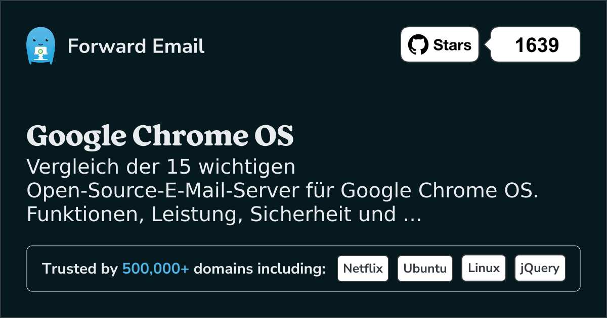 15 Wichtige Open Source E-Mail-Server für Google Chrome OS 2026