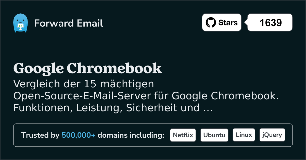 15 Mächtige Open Source E-Mail-Server für Google Chromebook 2026