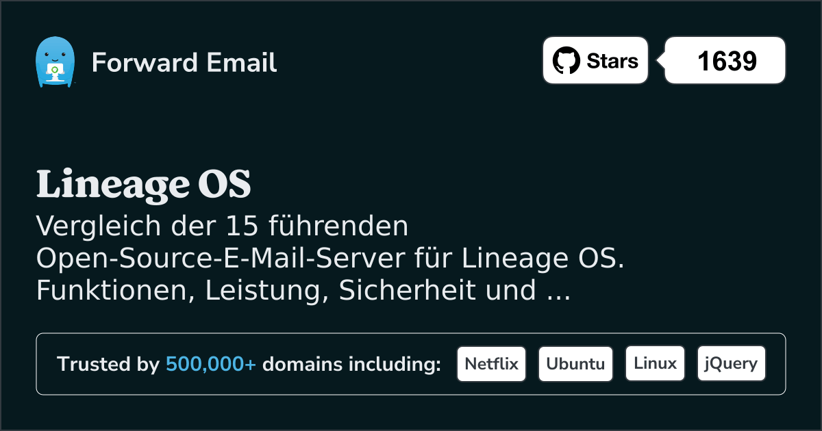 15 Führende Open Source E-Mail-Server für Lineage OS 2026