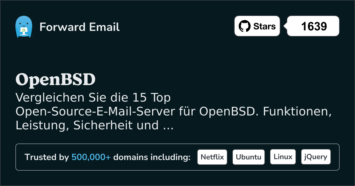 15 Top Open-Source-E-Mail-Server für OpenBSD 2026