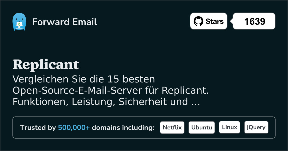 15 großartige Open-Source-E-Mail-Server für Replicant 2026