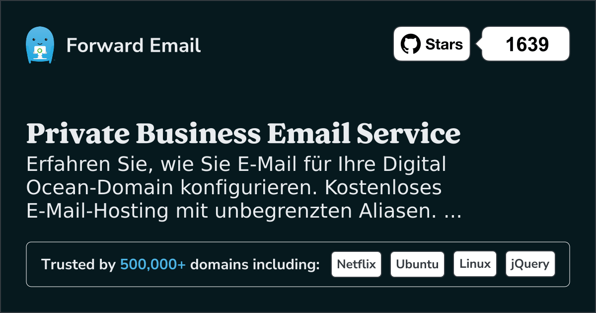 So richten Sie E-Mail mit Digital Ocean ein