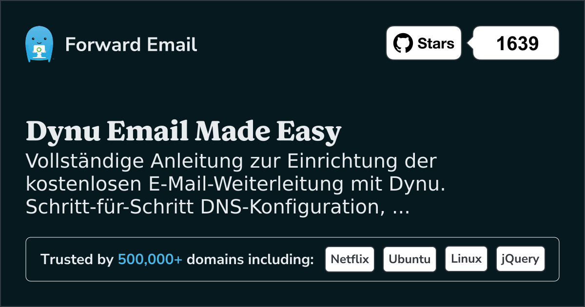 So richten Sie E-Mail mit Dynu ein