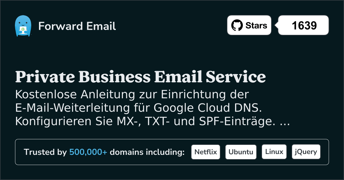 So richten Sie E-Mail mit Google Cloud DNS ein