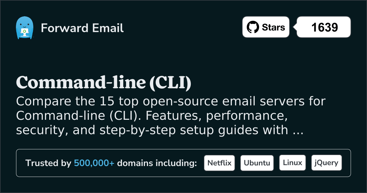 15 Top Open Source Email Servers for Command-line (CLI) 2026
